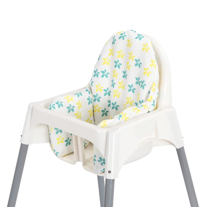 DADOUMAN Inflatable Supporting Cushion for IKEA High Chair, Baby High Chair Cushion with Colorful Printing, Inflatable Cushion Included (Leaves) - Image 1